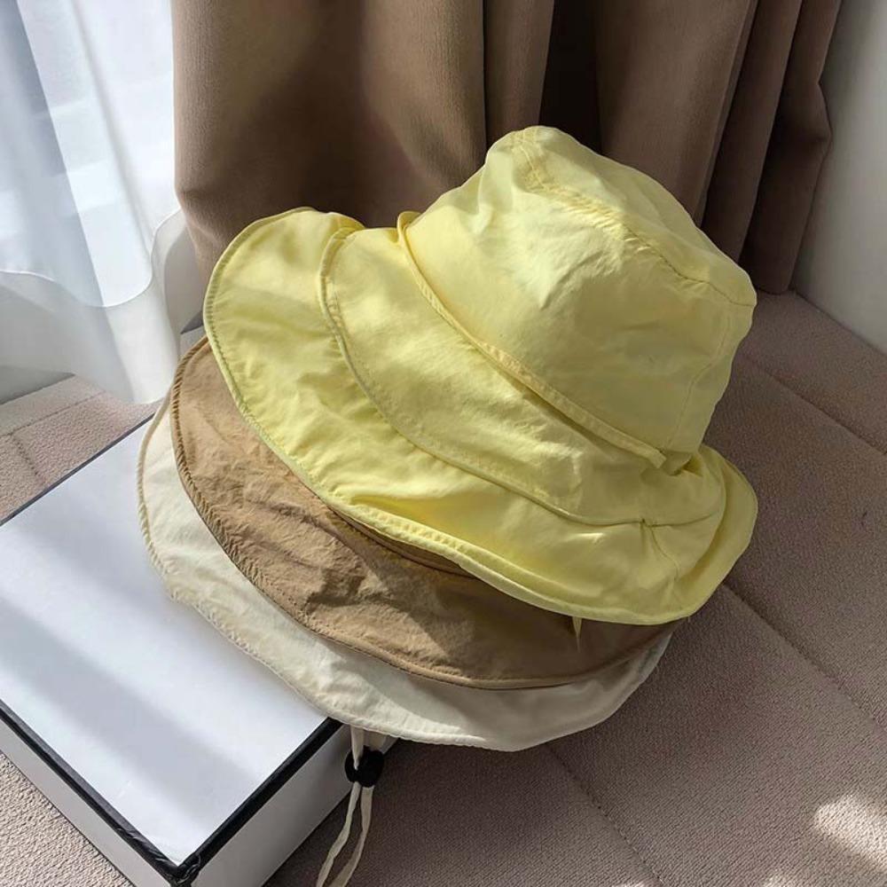 Pleasantly Cool Quick Drying Fisherman Hat Portable Foldable Basin Cap Sunshade Bucket Hat  Women