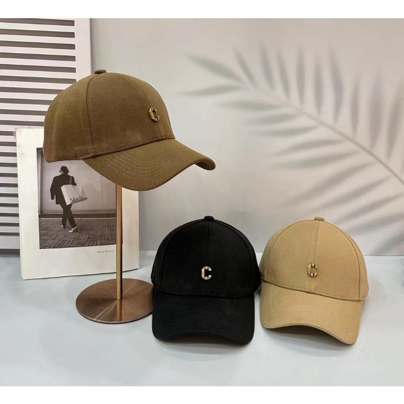 Autumn and winter three-dimensional letter woolen material hard top warm baseball cap men and women versatile face small cap tide