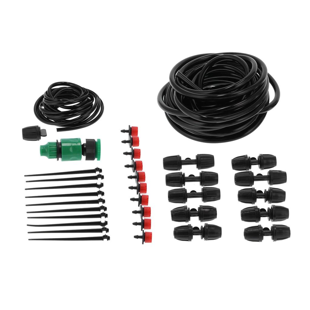 10m 8/11 Hose Adjustable Drippers Tee Kit Garden Automatic Watering Drip Irrigation System