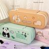 Waterproof Capibara Pencil Case PU Capibala Stationery Box Capibala Double Pen Bag  Students Office