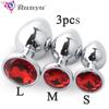 3PCS/Set Kovové anální hračky pro ženy Sexuální produkty pro dospělé Muži Anální kolík Anální kolík z nerezové oceli Sexuální hračky Anální dildoToys