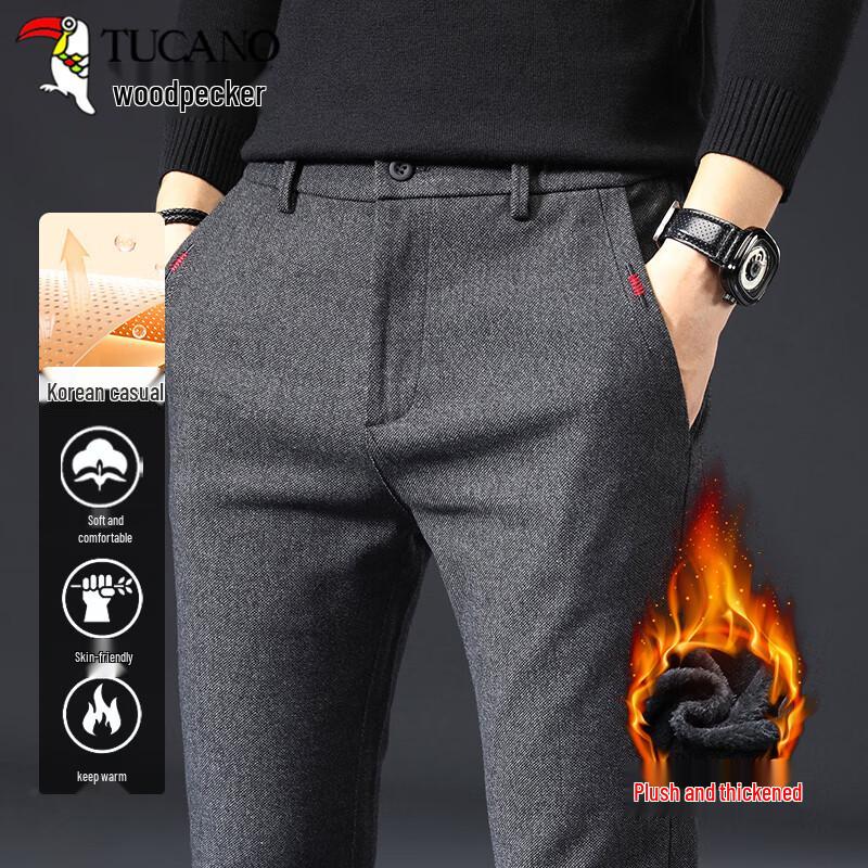 

TUCANO Men s Autumn/Winter Slim Fit Business Casual Trousers 29