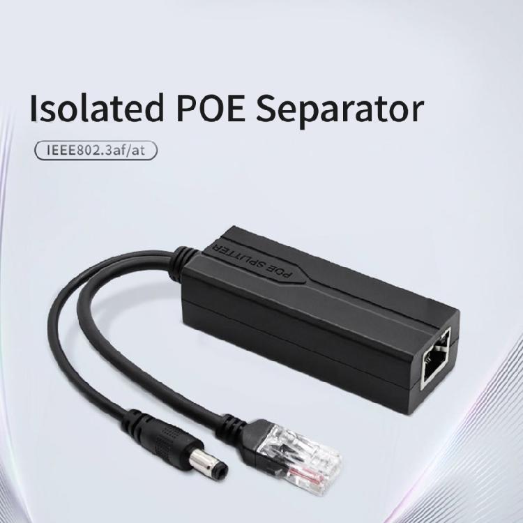 Plastic POE Splitter POE To 12V DC5.5x2.1 Power Transform, 48V To 12V With Overcurrent And Overheats Protections