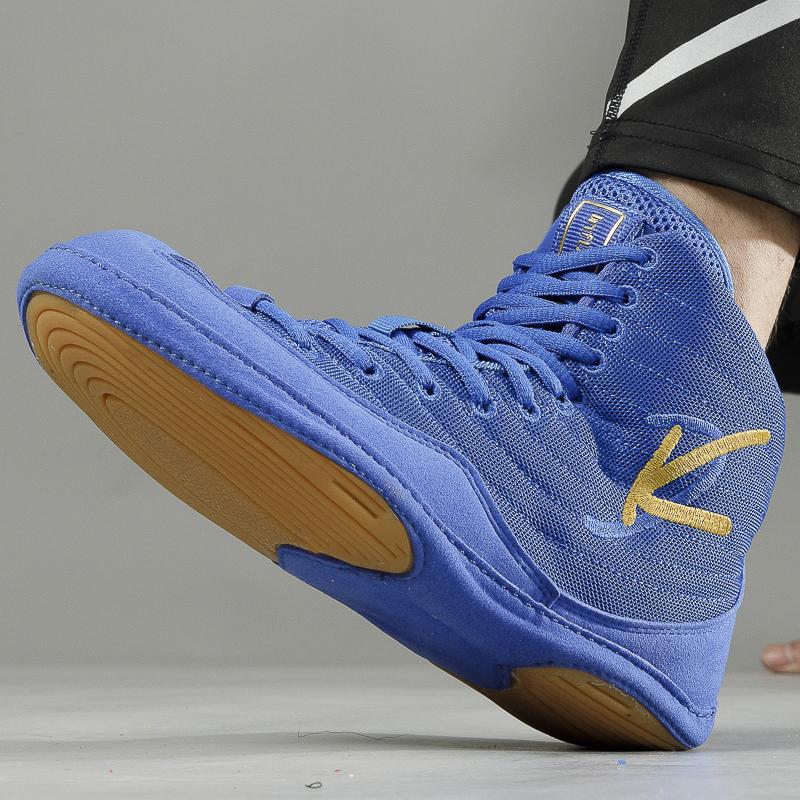 Women's Breathable Wrestling Shoes High-top Men's Boxing Shoes Free Sparring Sneakers Gym Fitness Training Shoes