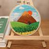 DIY Crafts Needle Thread Ornament Needle Punch Cross Stitch Kit Embroidery Hoop Flower Embroidery
