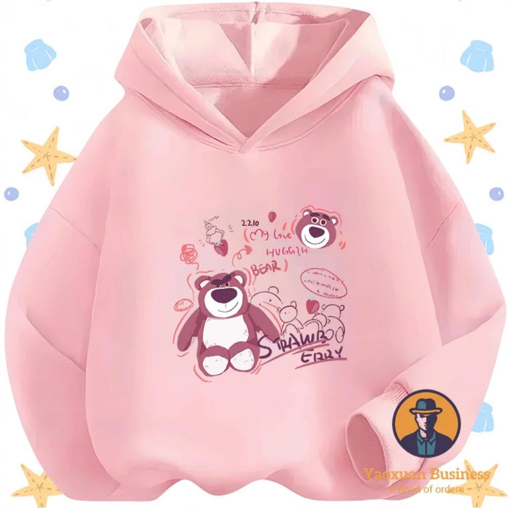 2025 New Arrival Lots-o'-Huggin' Bear Kids Boys Girls Hoodie Cute Cartoon Printed Windproof Warm Autumn Winter Stylish