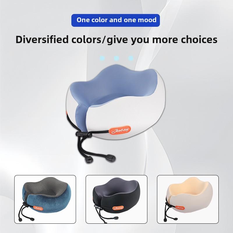 Memory Foam Ice Silk Neck Support Pillow Summer Travel Airplane U Shaped Portable Compact Pillow for Car Office Nap