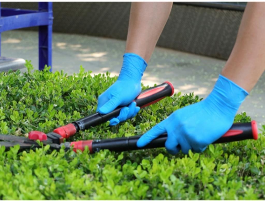 20/50/100PCS Blue Nitrile Gloves Disposable Anti-Slip Gardening Gloves with Textured Grip Cleaning Working Protictive Gloves