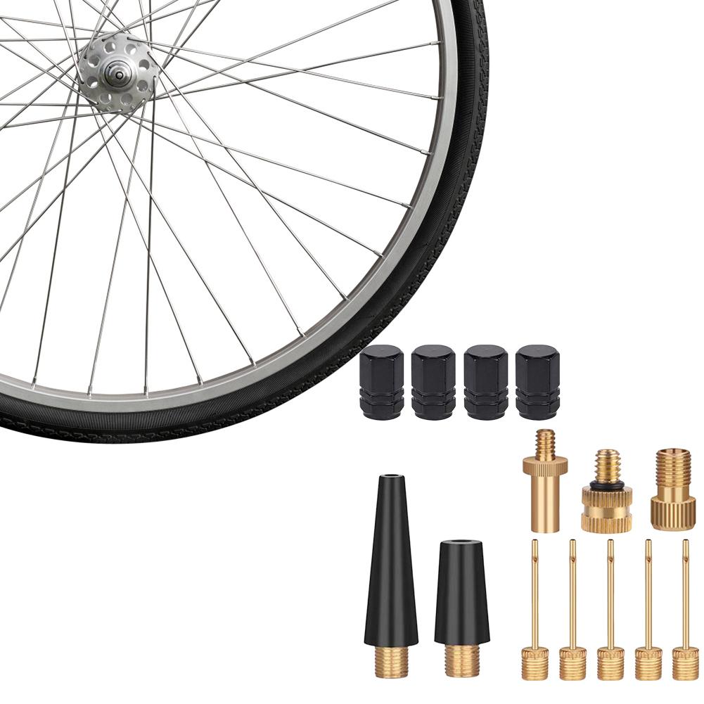 Bicycle Valve Adapter Set Portable Schrader Valve Adapter Nozzle Inflation Kit for Sports Balls Bikes Inflatable Device