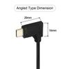 NFHK 90 graders vinklad till USB Type C hane till hona förlängningsdatakabel, 30 cm USB-C 3.1-kabel,