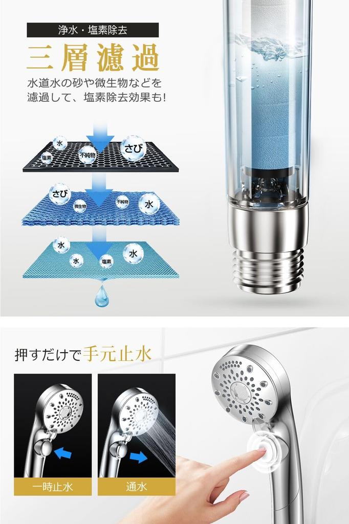 Bubble Shower Head professional bubbles that penetrate deep into the chlorine 6 water flow Shower head with water high water water water skin