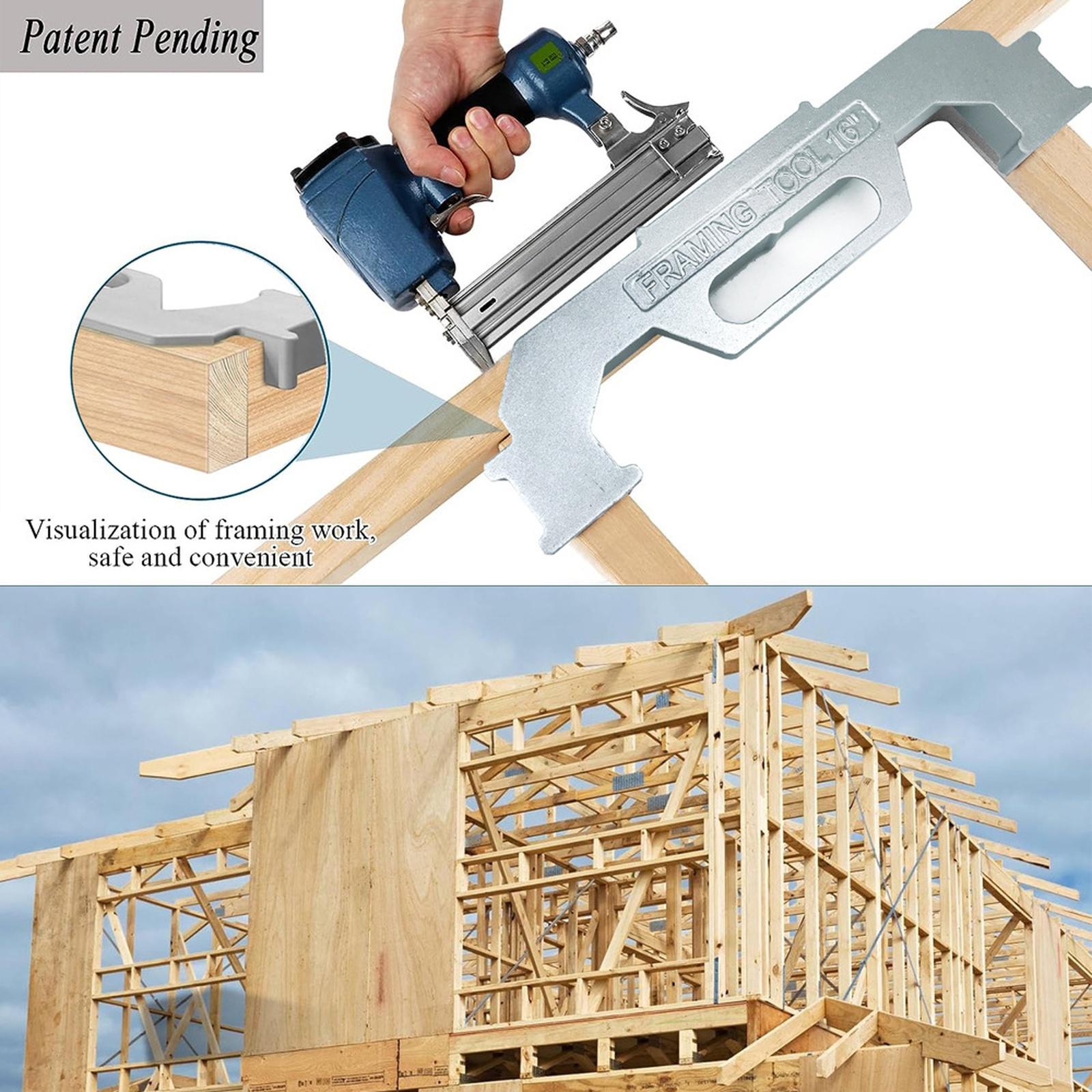

Center Stud Layout Framing Spacing Positioning Wall Accurate Measurement 12-16 Inch Wall Stud Framing Tool Convenient one size срібний