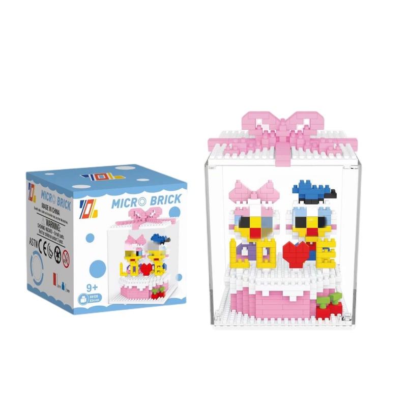 Lbyu Bolo de Aniversário Fofo Mini Blocos de Construção Brinquedo Para Meninas