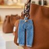 Creative Mini Denim Jeans Pen Holder Skirt Stationery Pouch Cute Keychain  Student