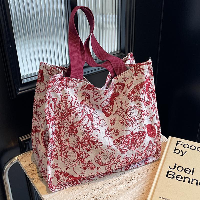 Borsa a mano monospalla di grande capacità per donna Nuova borsa di tela per donna Ins Borsa tote versatile da shopping e per il pendolarismo per donna