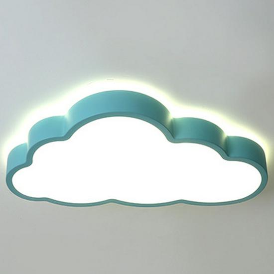 Dimmable LED Ceiling Lamp - Wrought Iron Cloud Design for Kids' Room