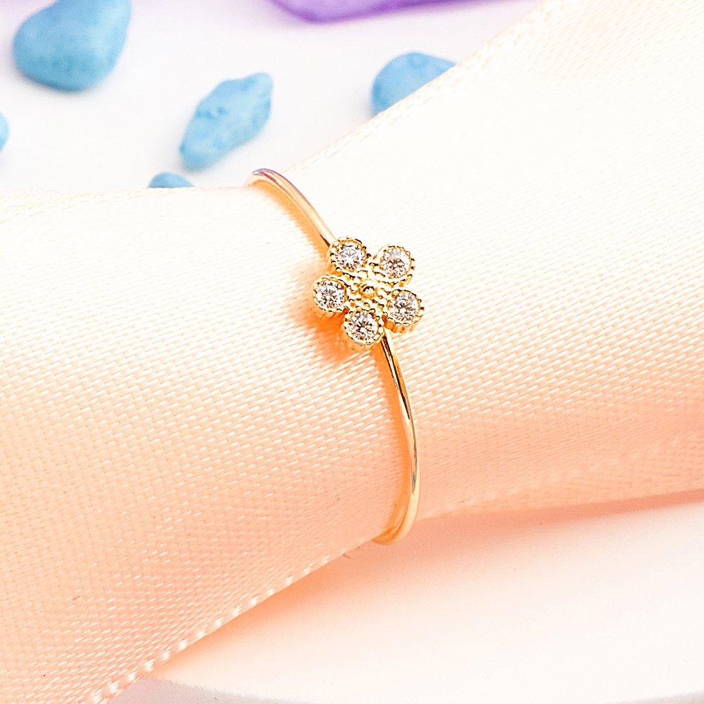 14K Sol Flower Miss Ring Real Gold Ring