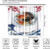 Koi Fish Curtains  Fantasy Yin Yang Japanese Big Wave Koi Cherry Blossom Room Window Curtains  42x45in Decor