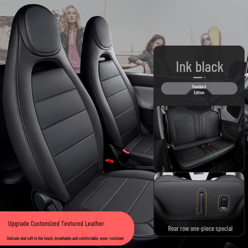 Hongguang Mini Originale Auto Textur Vier Jahreszeiten Vollumfassend 5-Sitzer Leder Sitzbezug