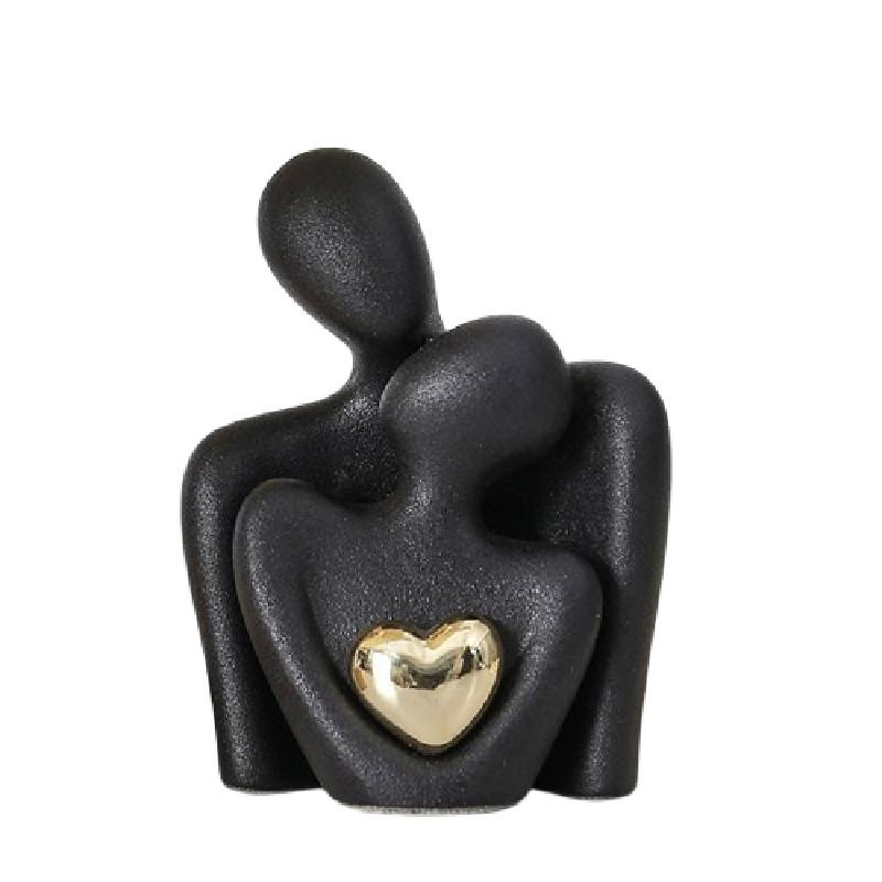 Couple Hug Ceramic Love Statue Mini Hugging Sculpture Romantic Figurine Lover