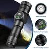 Wiederaufladbare LED-Taschenlampe Leistungsstarke Batterie Taschenlampe mit Heckmagnet Zoom-Taschenlampe Lampe mit großer Reichweite für Camping