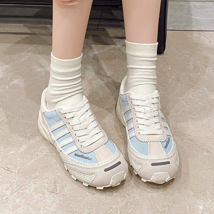 Classic German Training Shoes Women's Inner Heightening Platform Mesh Breathable Mesh Shoes 2025 Summer Leisure Sports Forrest Gump Shoes