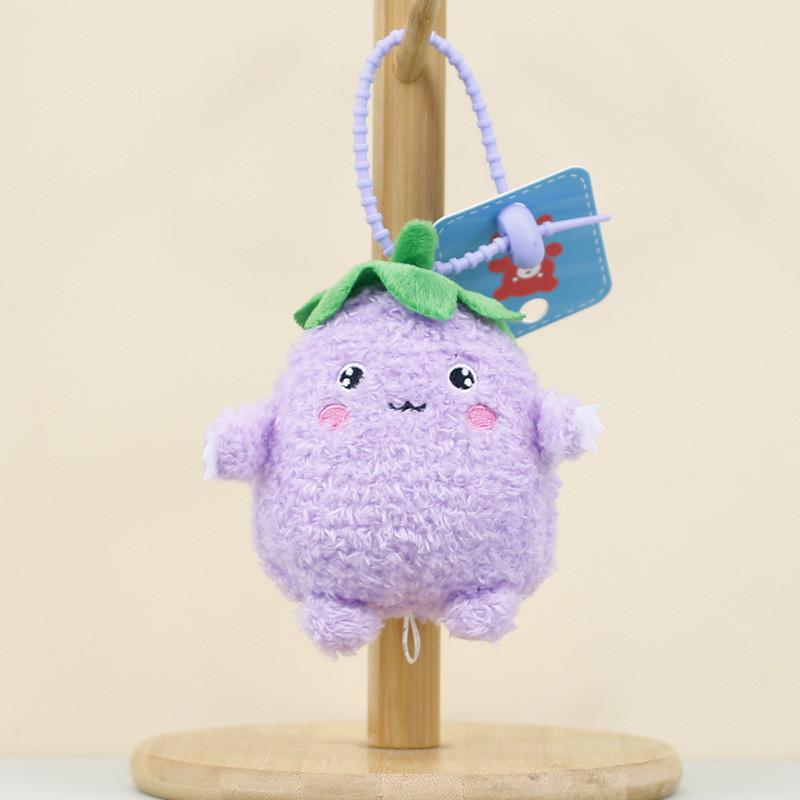 Adorable Plush Farm Monsters Keychains Cute 4-inch Plant Stuffed Bag Charms Soft Pp Cotton