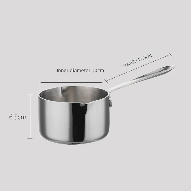 304 Stainless Steel Milk Pot for Heating, Oil, Butter, Melting, Sugar Boiling, and Sauce Making.