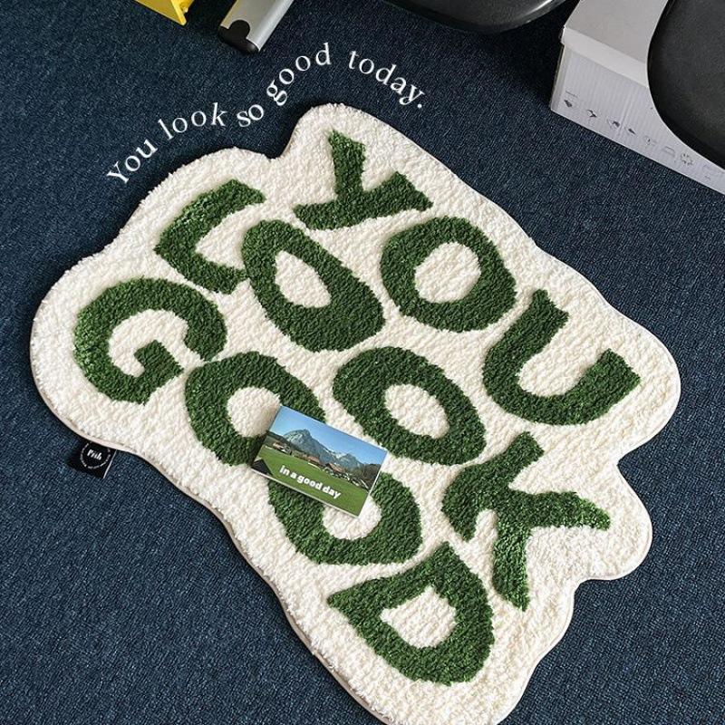 Interestingly Irregularly Shaped Door Mat, Soft Bedroom Bedside Rug, Cloakroom Entrance Carpet, Home Decoration