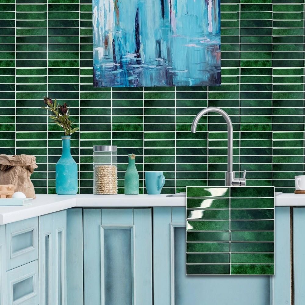 Self-adhesive Backsplash Wall Decals Waterproof Peel and Stick Wallpapers  for Kitchen Bathroom