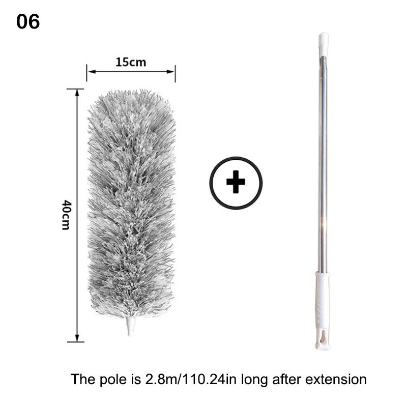 280cm Dust Dusters With Extension Pole Retractable Dust Reusable Ceiling Cleaning Removal Brush Microfiber Dusting Brush Tool