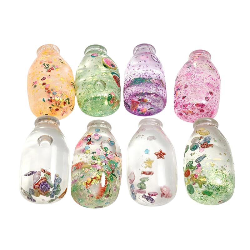 Stress Relief Fruit Bottle Squeeze Toy Transparent Durable Fidget Toy Funny Portable Gift For Long Car Road Trip Use