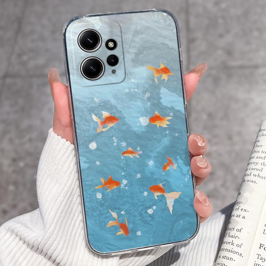 Luxury Transparent TPU Shockproof Phone Case For Redmi Note 12 11 11T Pro Plus 12S 11S 11SE 12Turbo Beautiful Girl Pattern Soft Casing For Redmi Cover