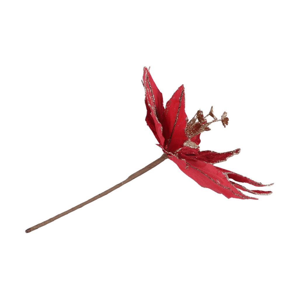 28cm Glitter Christmas Flower Artificial Christmas Tree Decoration Party Home Decoration Fake Flowers Xmas Garland Ornaments