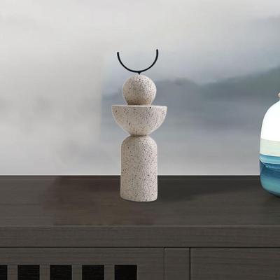 Geometric Pillar Resin Statue Abstract Art Sculpture Table Centerpiece Display Creative Ornament for