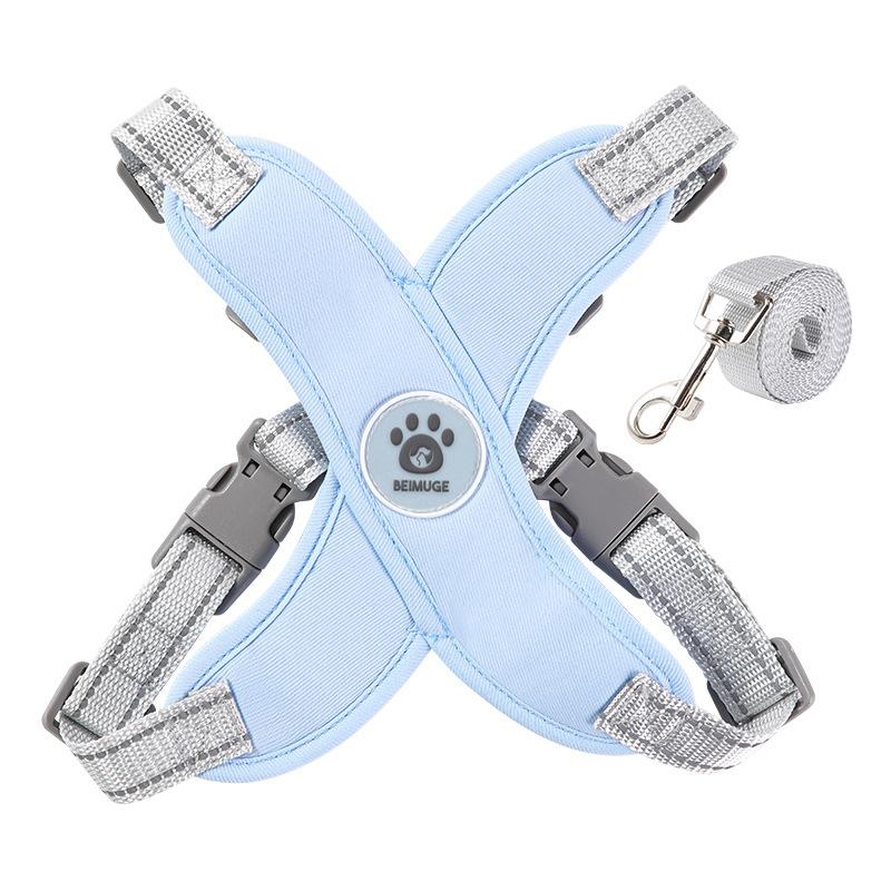 Dog Leash Vest Type Reflective Pet Chest Strap Small and Medium-sized Dog Walking Leash Anti-break Free Dog Leash