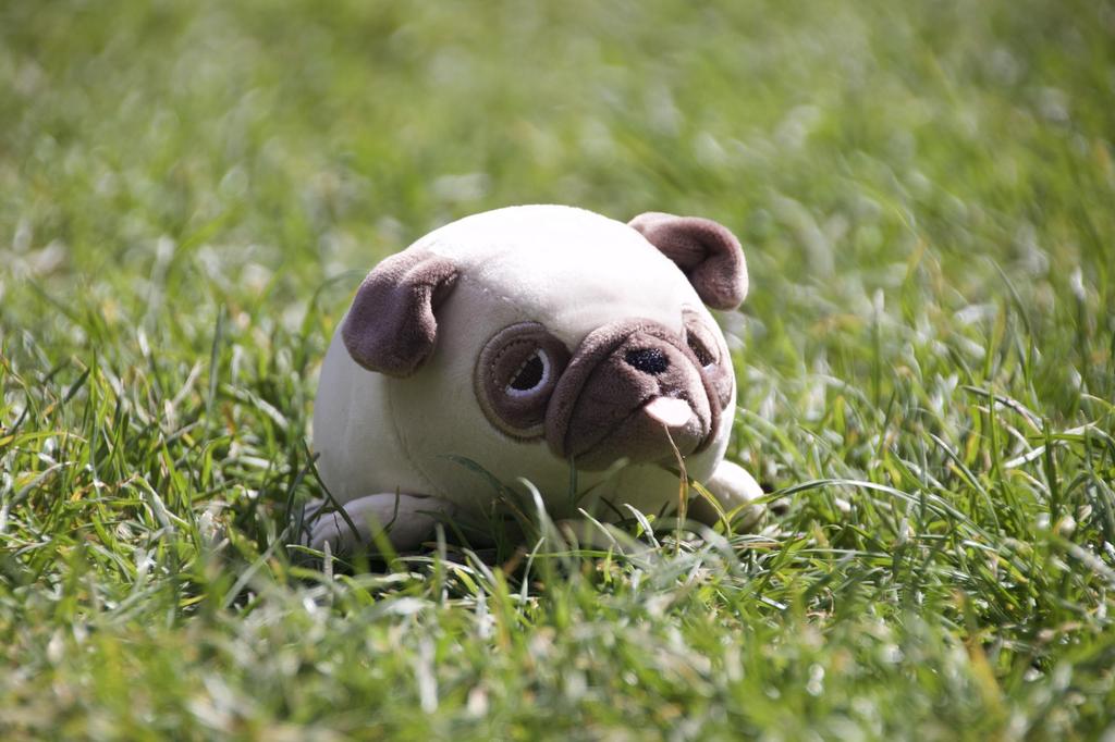 LIV HEART Marshmallow Animal Mascot Hana the Pug 11cm Fluffy and (approx. Long), Squishy, 48657-32