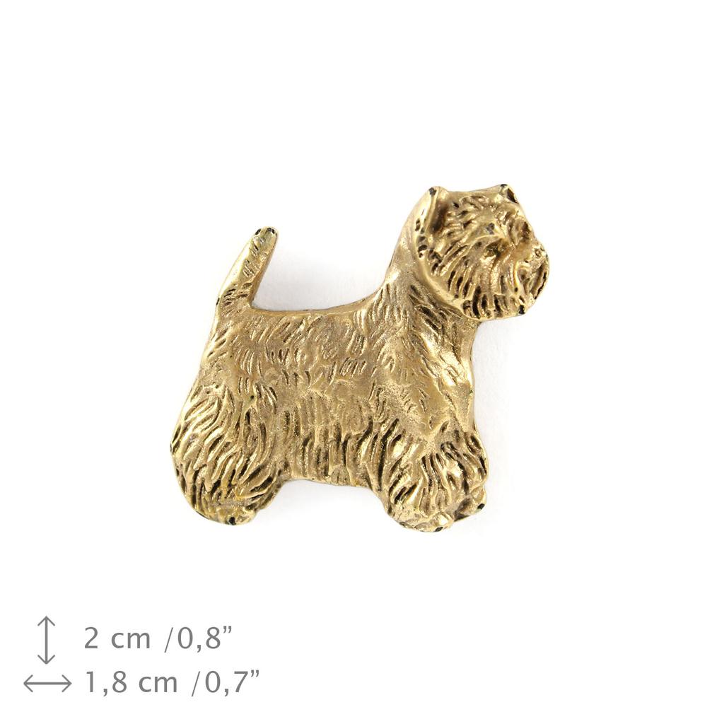 West Highland White Terrier, Westie, Westy - gold-plated pin brooch, elegant dog ornament, unique pin by Art-Dog brand