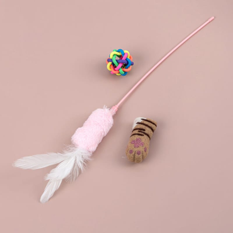 Angelrute mit Katzenfedern (1000)