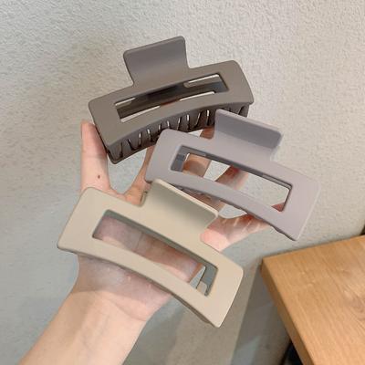 2pcs 10cm Women Thick Ponytail Hair Claws Large Geometric Square Claw Minimalist Lady Hair Claw Girls Hair Accessories