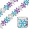 W89C Snowflake Bulletin Board Boarder Scalloped Border Trims for School Decoration