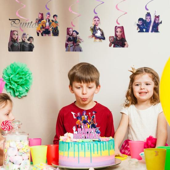 Thick Balloons K-POP Witch Squad Birthday Party Decor Kit Themed Banner And Balloon Decoration Signsfor Music Dance Theme Celebration Fan Meetings