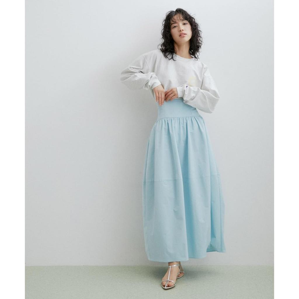 Et Rope Waist Shape Gathered Sax [Adam Femme] Skirt, Skirt, Women's, GAC03030, (48)