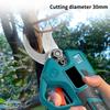 30mm Brushless Electric Pruner Shear 4 Gears Adjustable Cordless Electric Scissors Garden Bonsai Trimming Power Tools