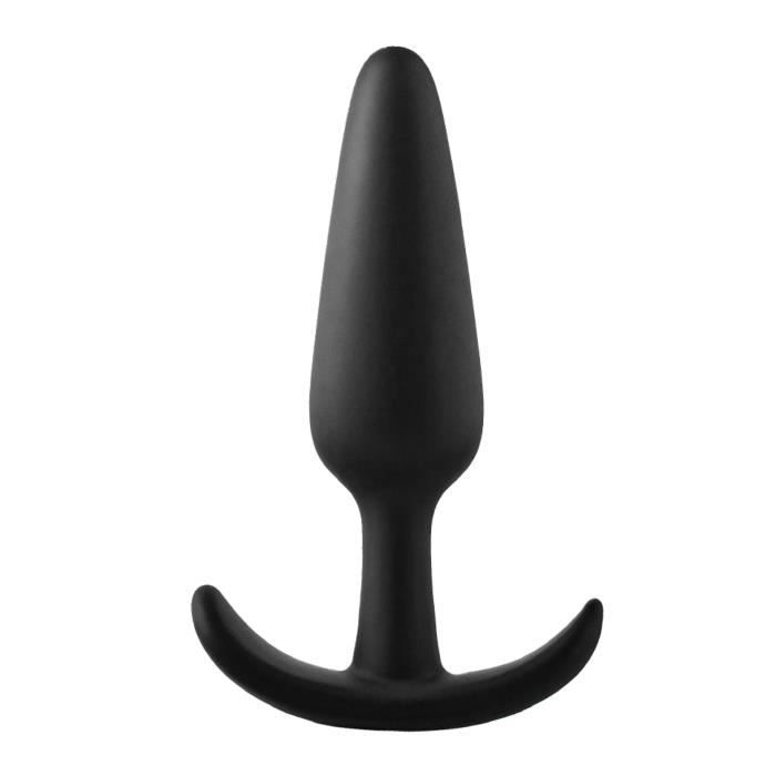 Bouchon Anal - Dream Toys - Fantasstic - Silicone Noir - Taille Moyenne - Base Sécurisée
