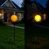 2Pcs Metal Solar Garden Stakes Outdoor Decor Waterproof Animal LED Light Cat Butterfly Bee Fairy Stake for Yard Lawn Path Gift