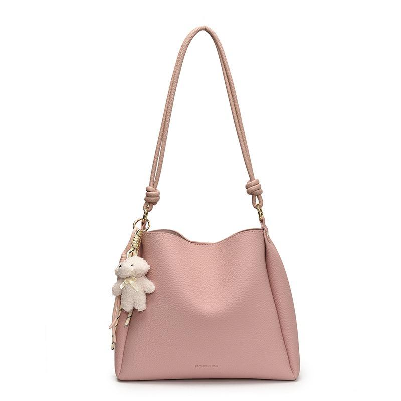 Bag Women's Trend Fashion Bucket Bag Spring New Simple Casual Shoulder Bag Premium Sense