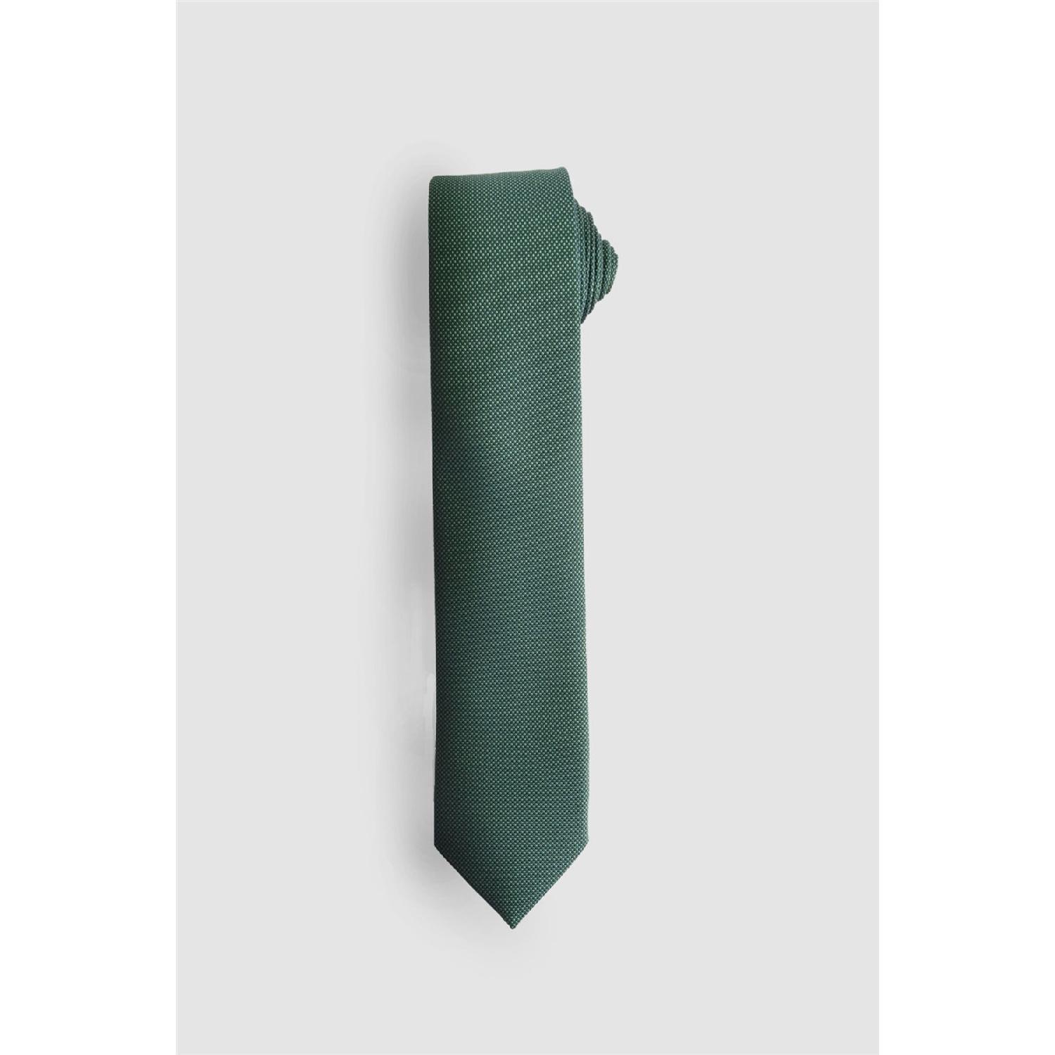

Plain Men s Green Tie With Pocket Handkerchief зелёный