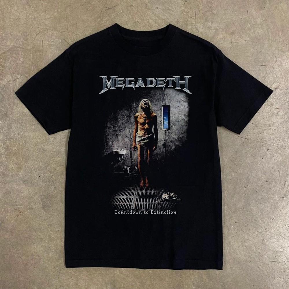 Megadeth Countdown To Extinction Album T-Shirt Unisex Schwarzes T-Shirt Größe S-5XL