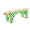 Children's Toy Gift Wooden Colored Pier Double Bridge Track Accessories Compatible with Electric Trains and Wooden Track S P095